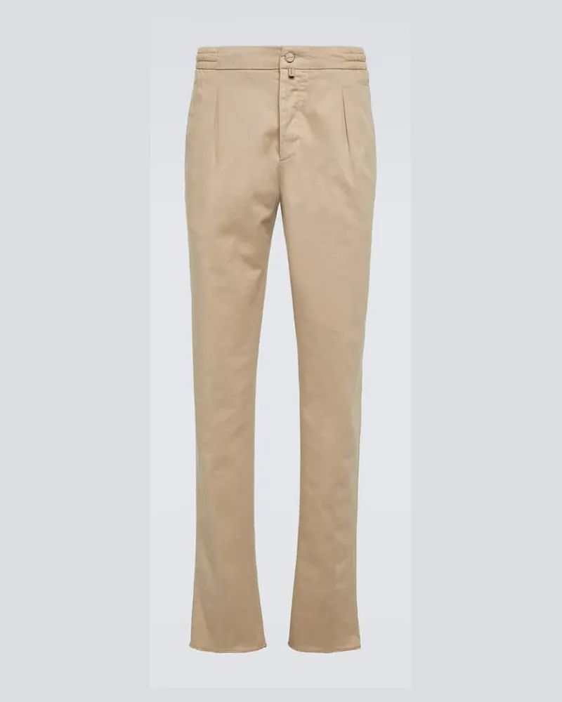 Kiton Gerade Hose Beige