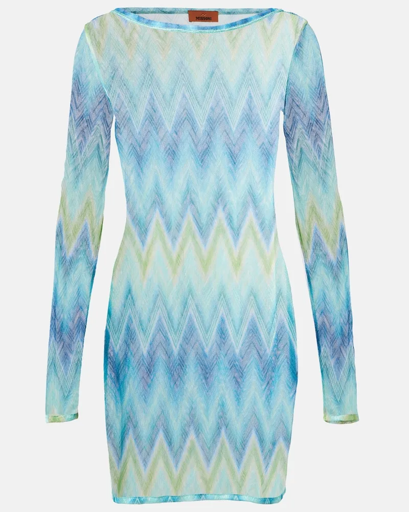 Missoni Minikleid aus Häkelstrick Multicolor