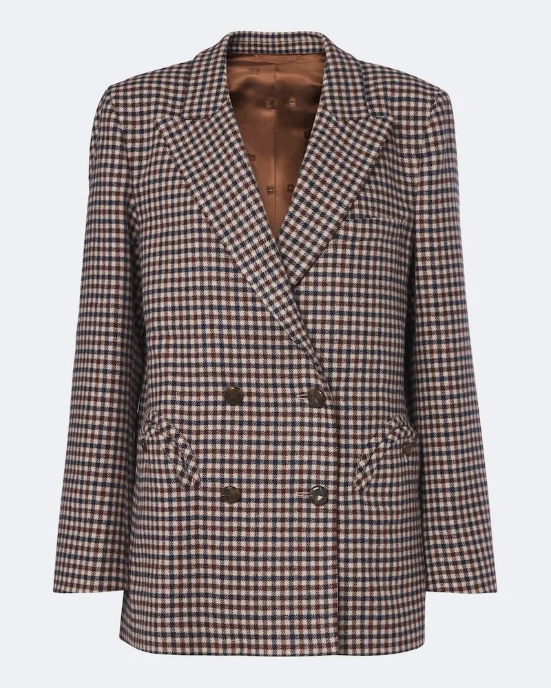 Blazé Milano Blazé Milano Blazer Everynight aus Wolle und Kaschmir Braun
