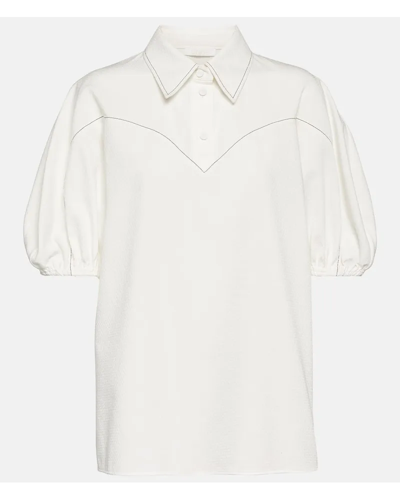 Chloé Chloe Bluse aus Baumwolle Weiss