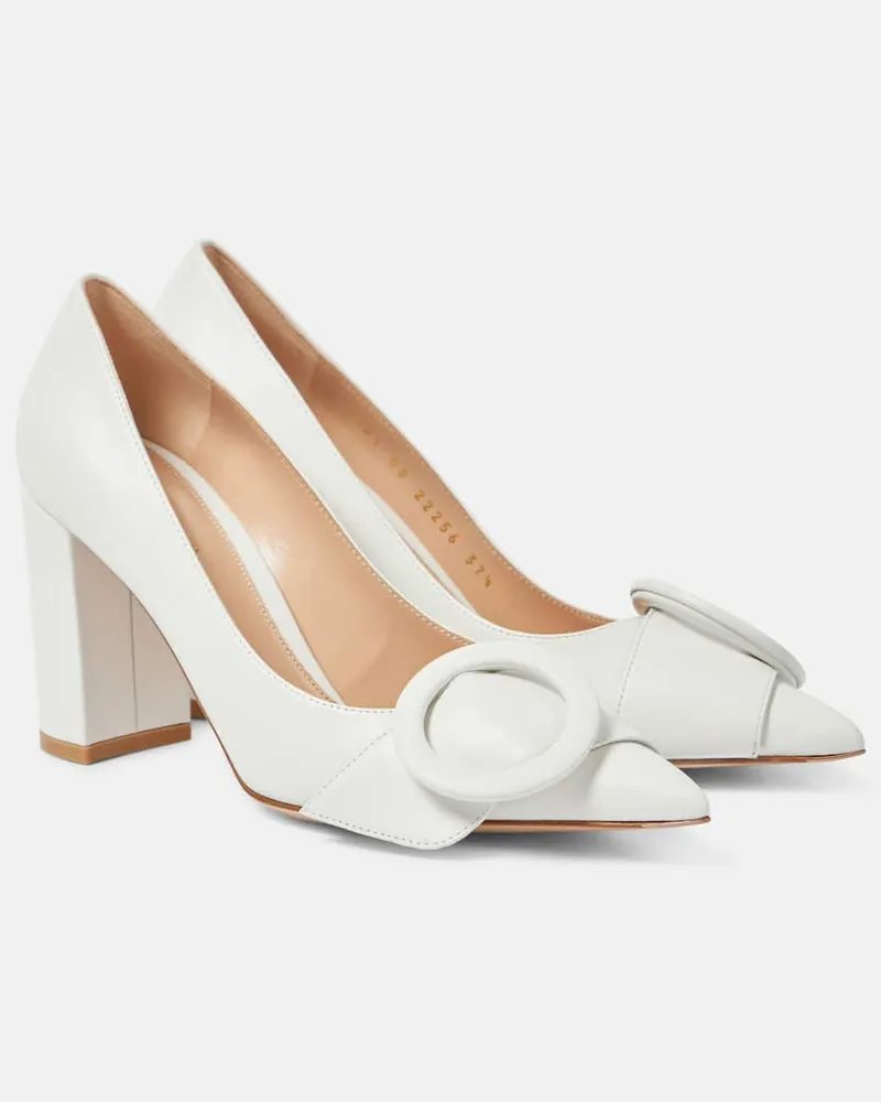 Gianvito Rossi Pumps 85 aus Leder Weiß