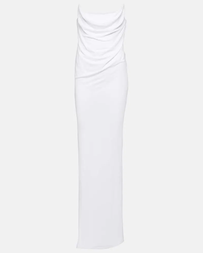 Alex Perry Robe aus Jersey Weiß