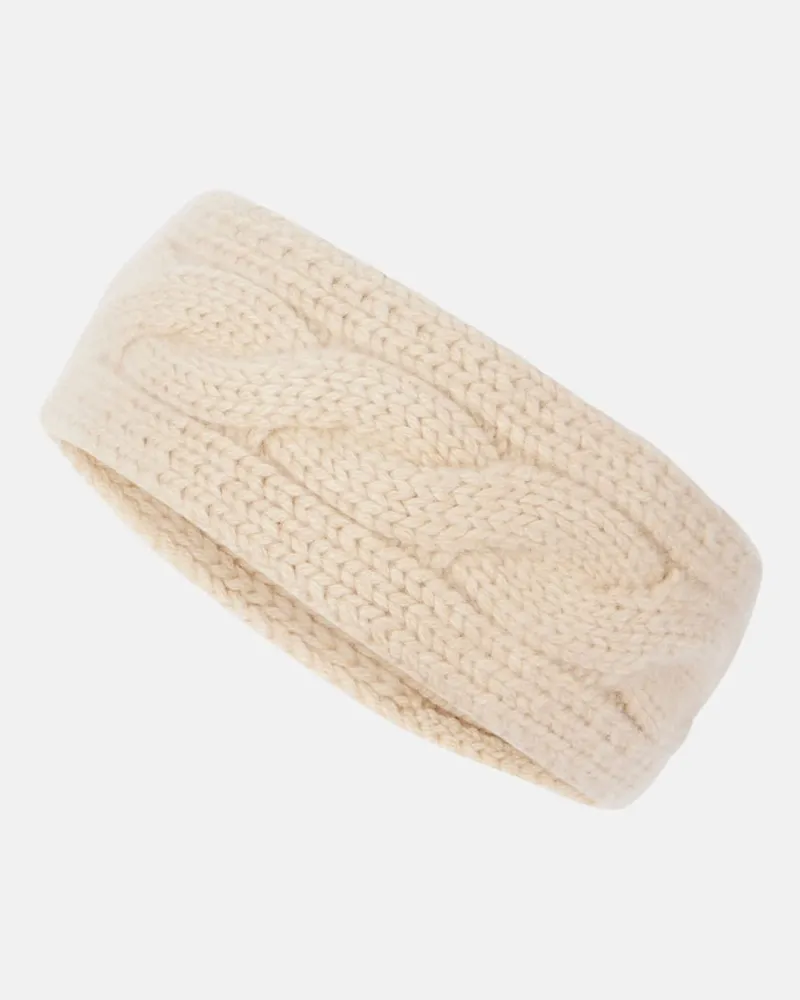 Loro Piana Stirnband aus Kaschmir Weiß