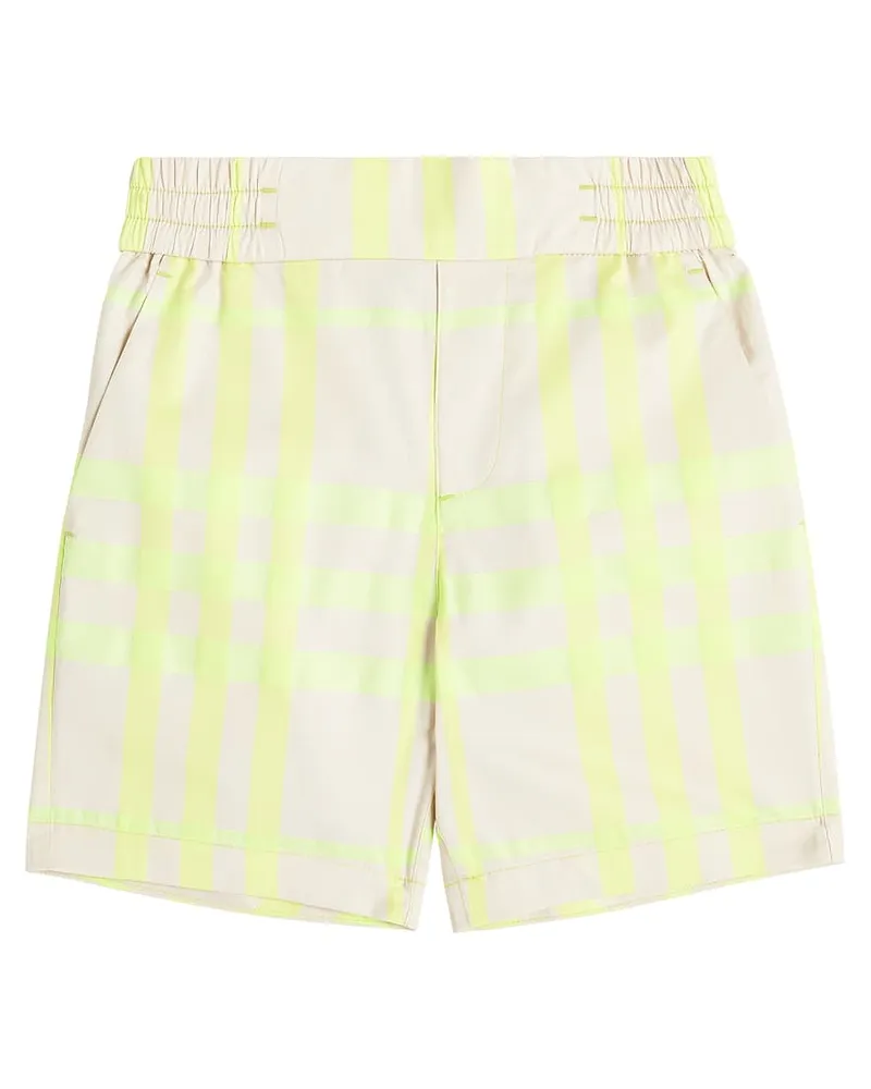 Burberry Baby Shorts Burberry Check aus einem Baumwollgemisch Grün