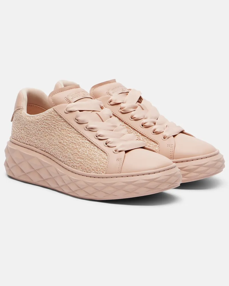 Jimmy Choo Sneakers Diamond Light Maxi mit Glitter Rosa