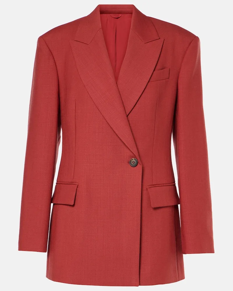 Brunello Cucinelli Blazer aus Woll-Twill Rot