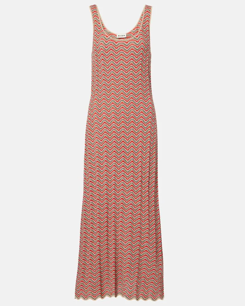 RIXO Maxikleid Bondi aus Baumwolle Pink