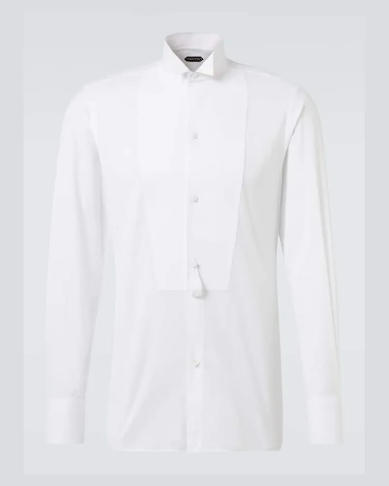 Tom Ford Smokinghemd aus Baumwolle Weiß