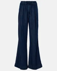 7 for all mankind High-Rise Wide-Leg Jeans Blau