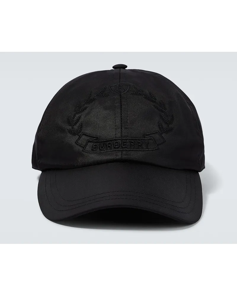 Burberry Bestickte Baseballcap Schwarz