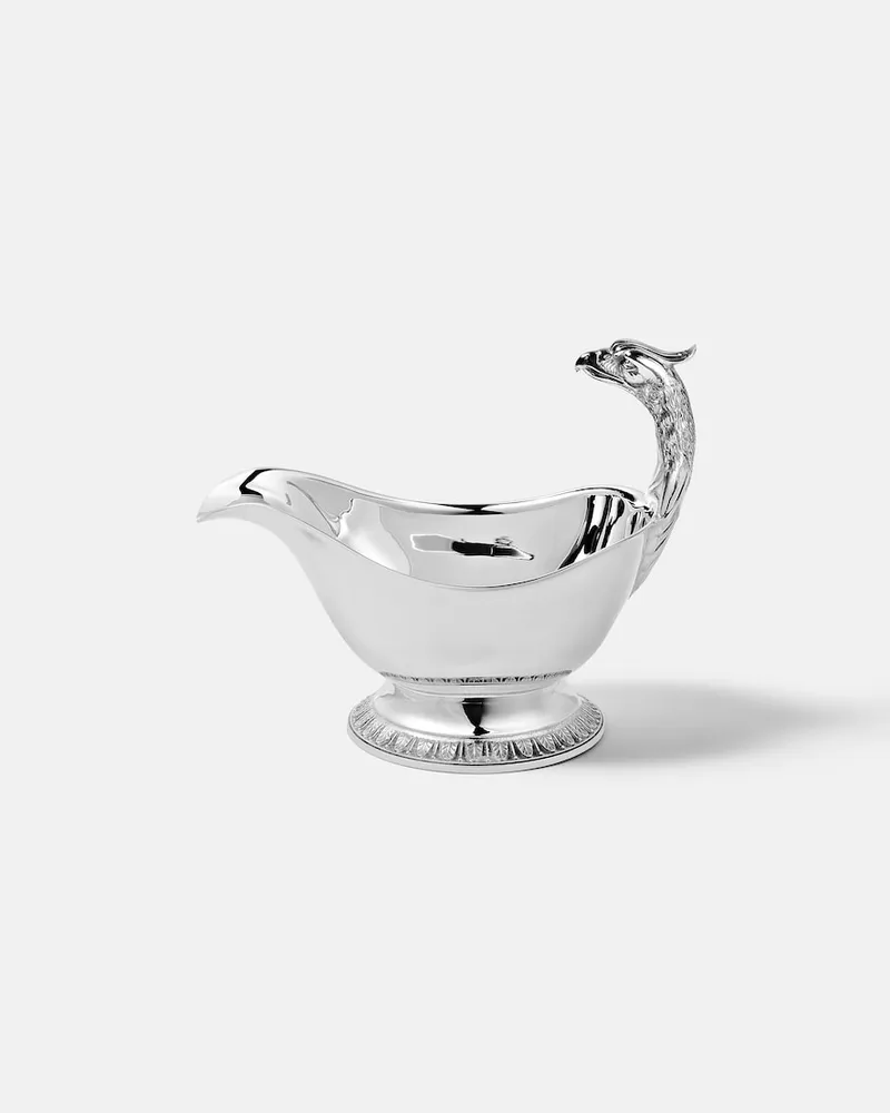 Christofle Servierplatte Malmaison aus silberfarbenem Messing Silber