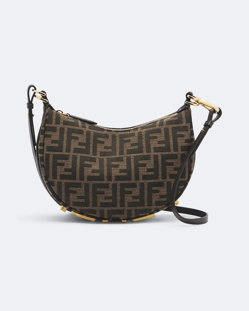 Fendi Schultertasche Fendigraphy FF Zucca Mini Braun