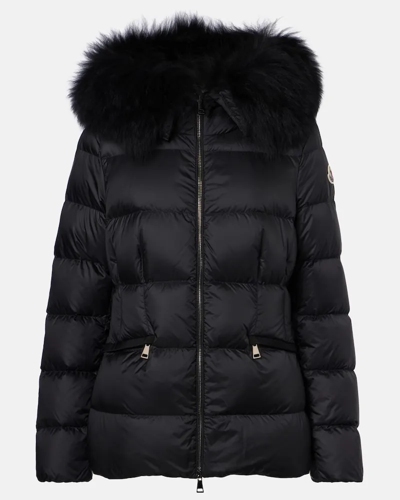 Moncler Daunenjacke Boed mit Shearling Schwarz
