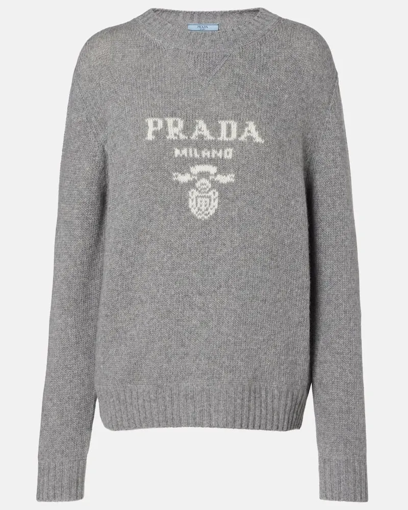Prada Pullover aus Wolle und Kaschmir Grau