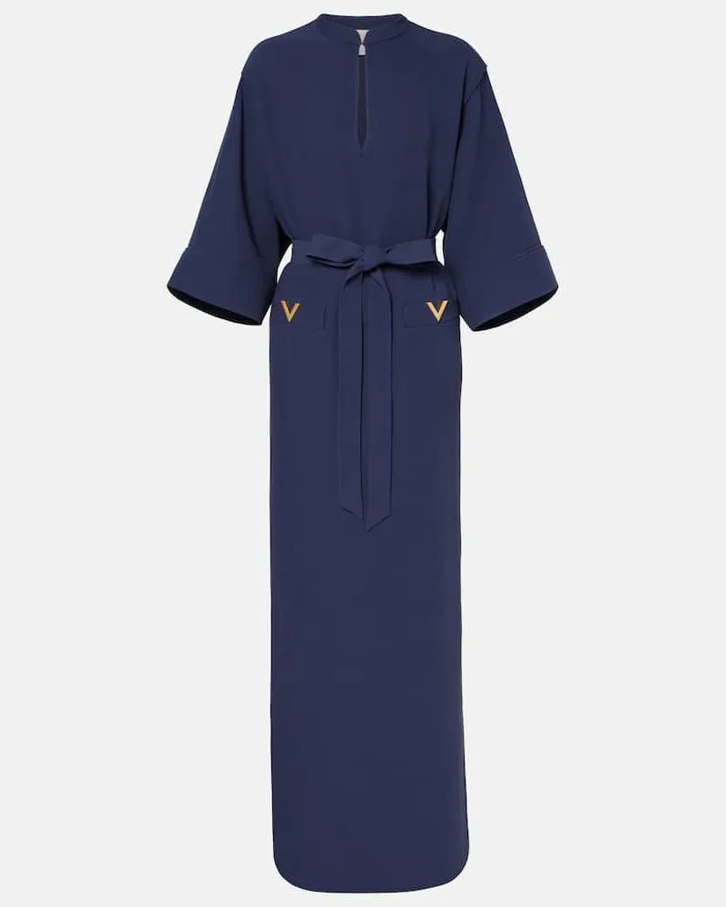 Valentino Garavani Robe VGold aus Cady Couture Blau