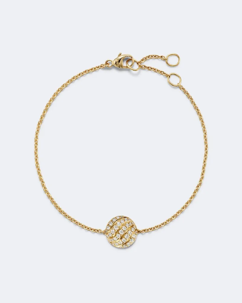 David Yurman Armband Sculpted Cable aus 18kt Gelbgold mit Diamanten Gold