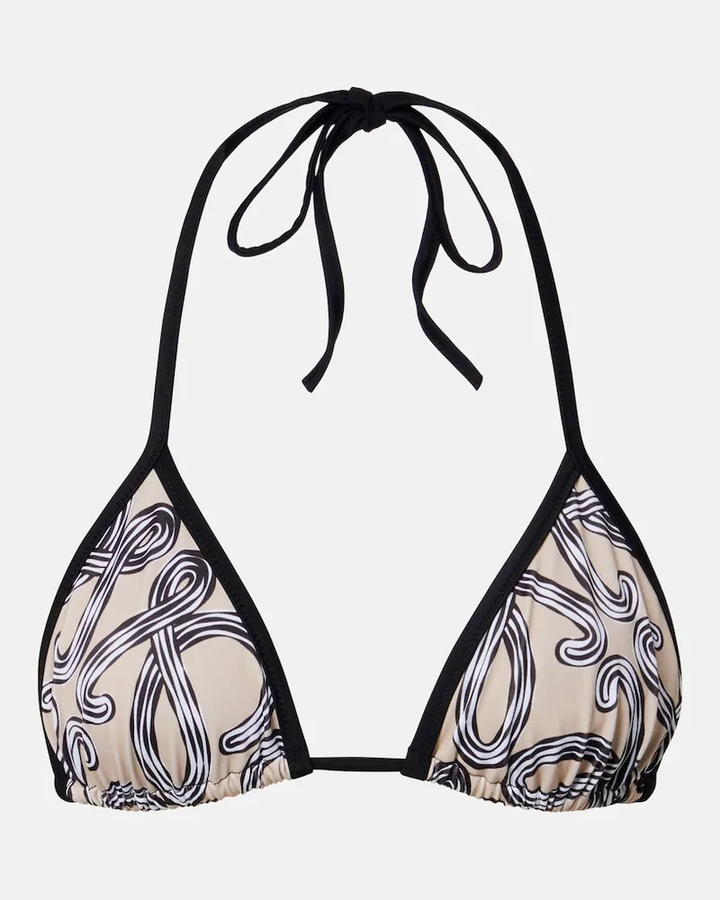 Loewe Paula's Ibiza Bikini-Oberteil Anagram Beige