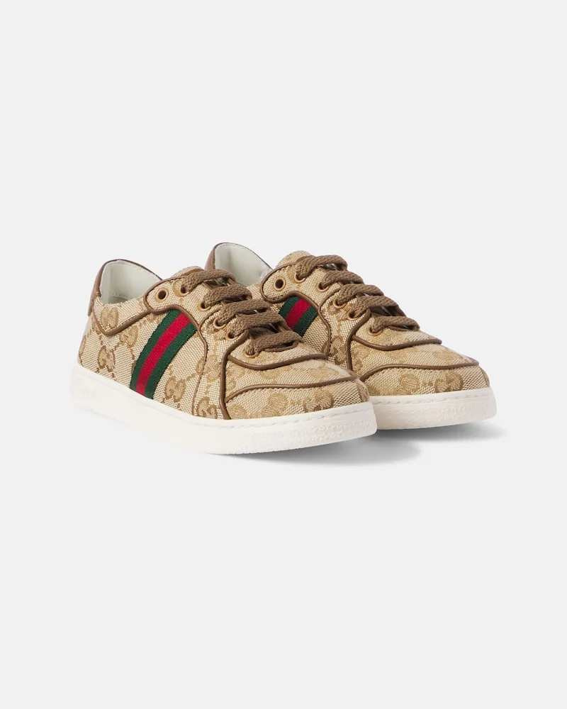 Gucci Sneakers Stretch Web Stripe aus GG-Canvas Multicolor