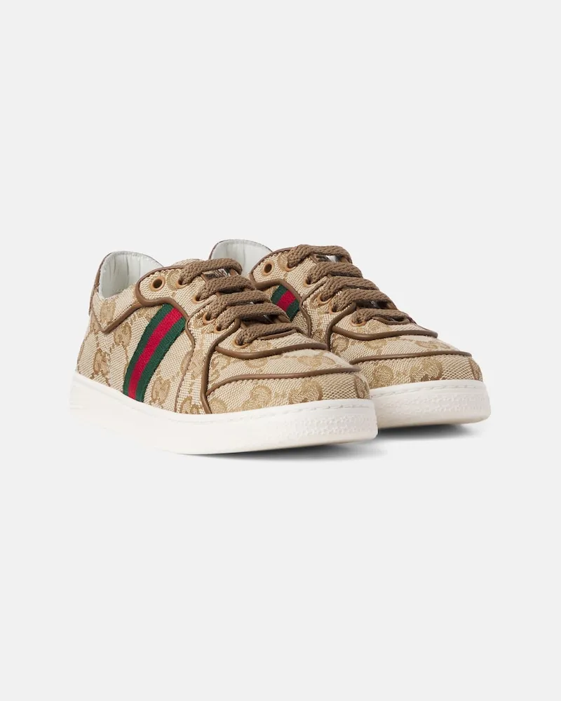 Gucci Sneakers Stretch Web Stripe aus GG-Canvas Multicolor