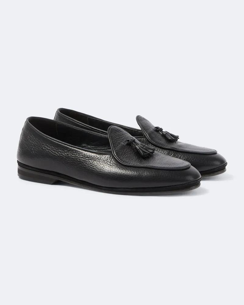 Rubinacci Loafers Marphy aus Leder Schwarz