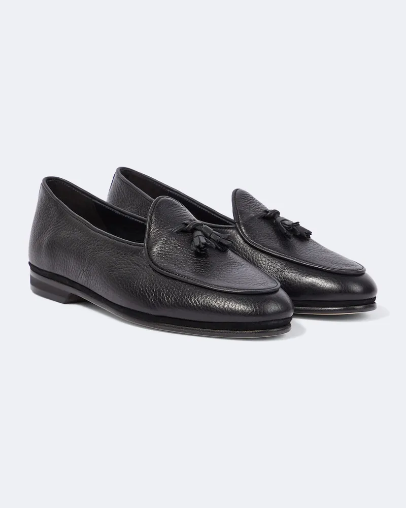 Rubinacci Loafers Marphy aus Leder Schwarz