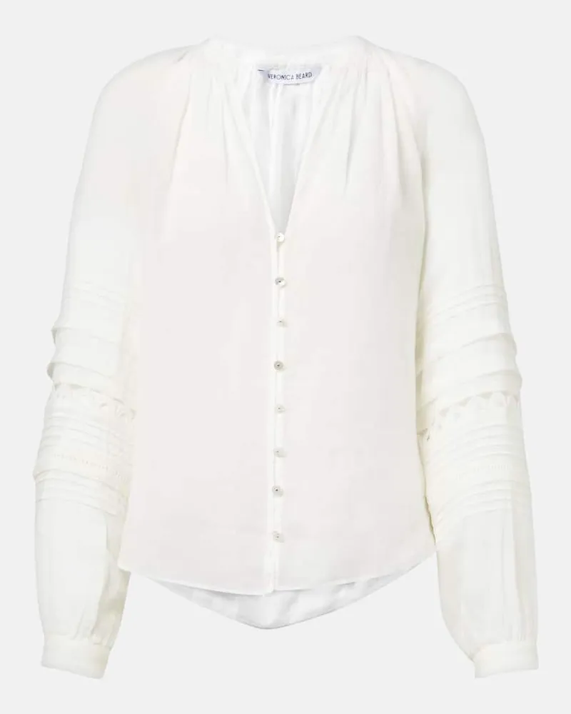 Veronica Beard Bluse Ailani Weiß
