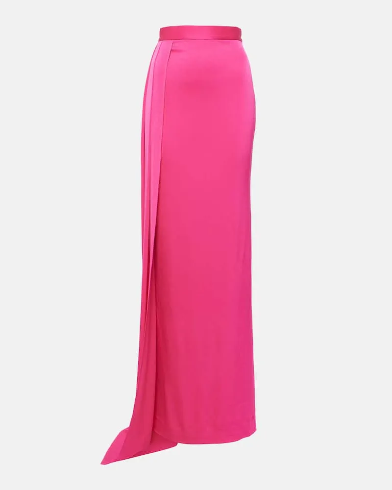 Alex Perry Maxirock aus Satin Rosa