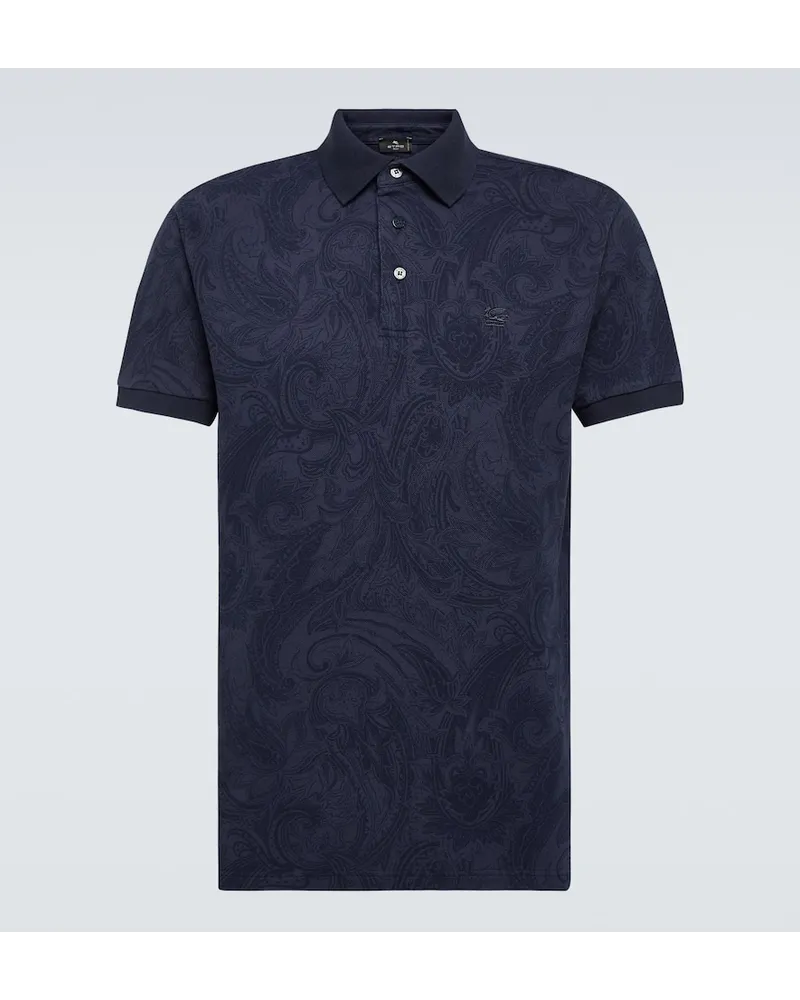 Etro Polohemd aus Baumwolle Blau