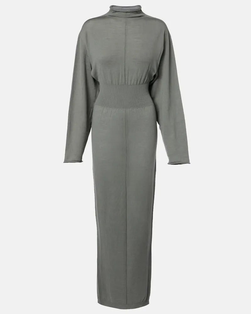 Rick Owens Maxikleid Con aus Schurwolle Grün