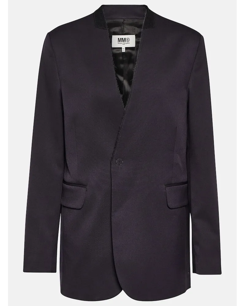 Maison Margiela Blazer aus einem Wollgemisch Blau