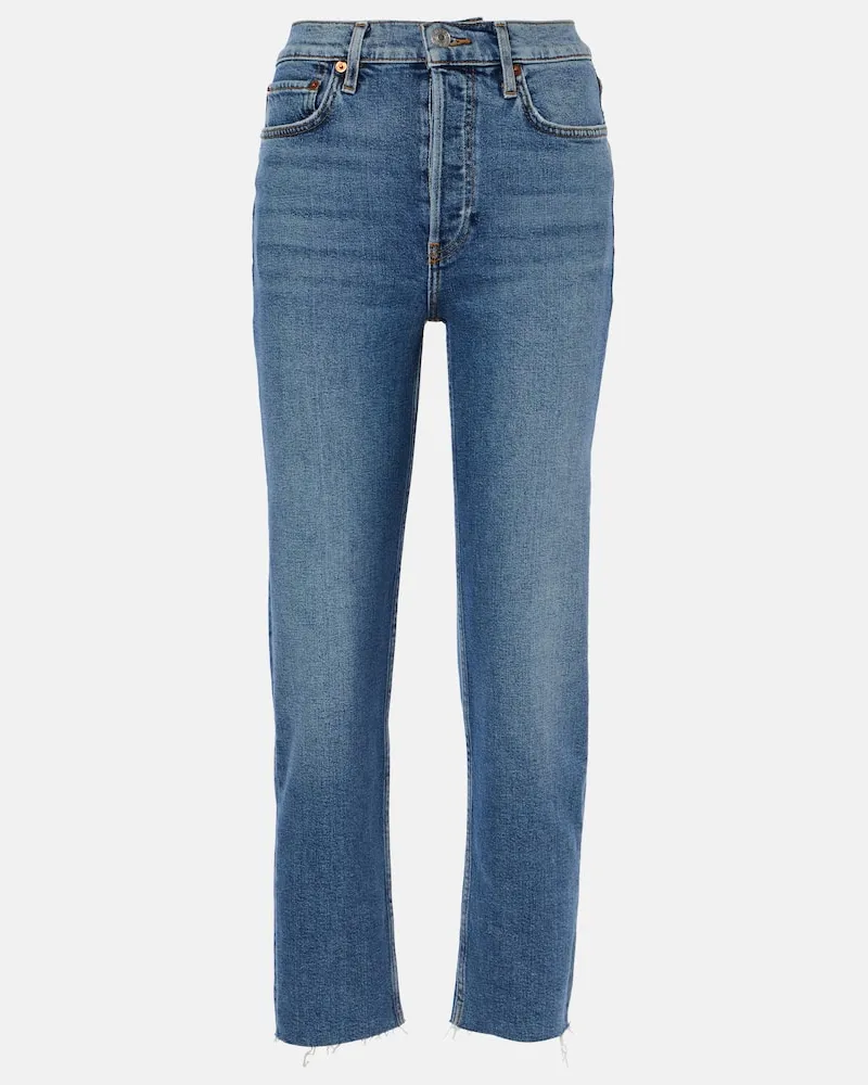 RE/DONE Straight Jeans 70s Stove Pipe Blau