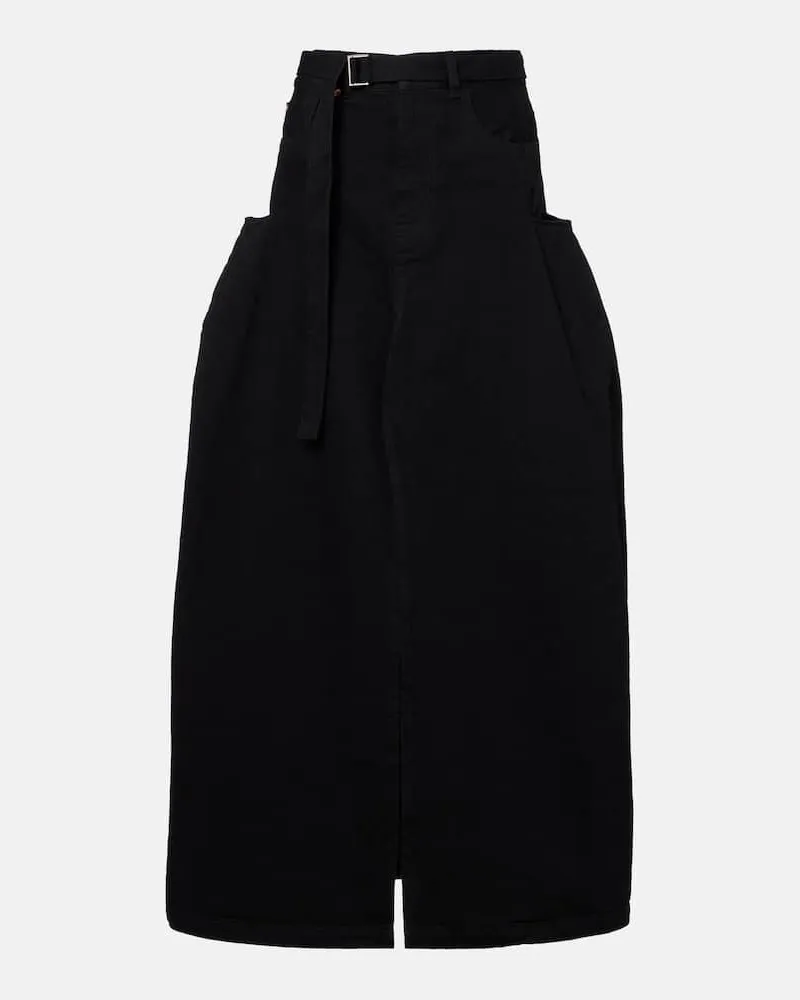 Sacai Jeansrock Schwarz