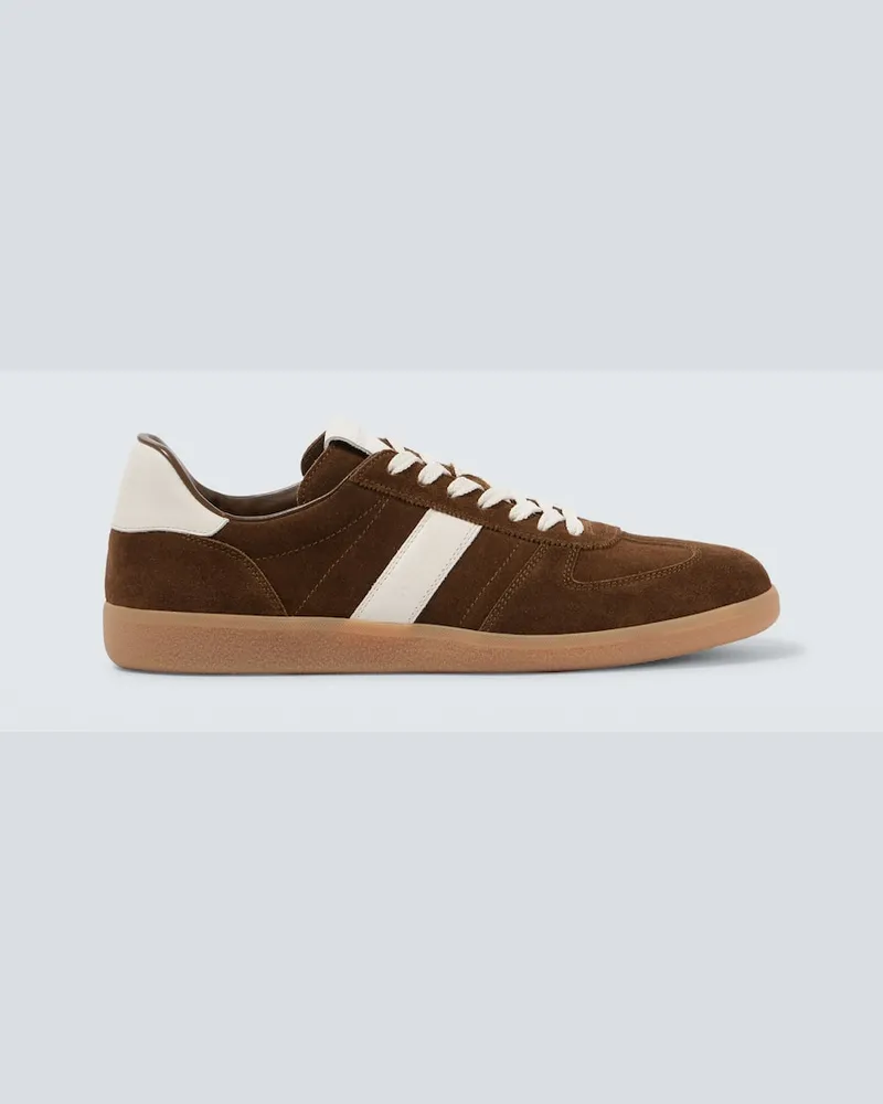 Tom Ford Sneakers Archer aus Veloursleder mit Leder Braun