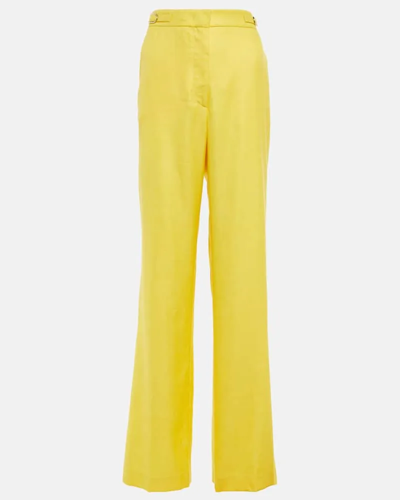 Gabriela Hearst High-Rise-Hose aus einem Wollgemisch Gelb