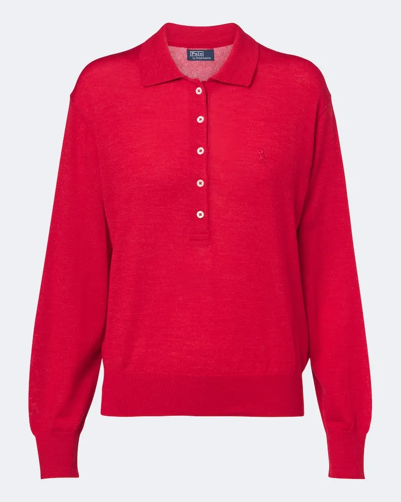 Ralph Lauren Polopullover aus Wolle Rot