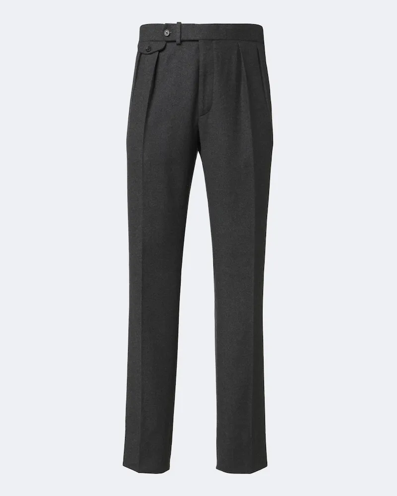 Ralph Lauren Gerade Hose Gregory aus Wolle Grau