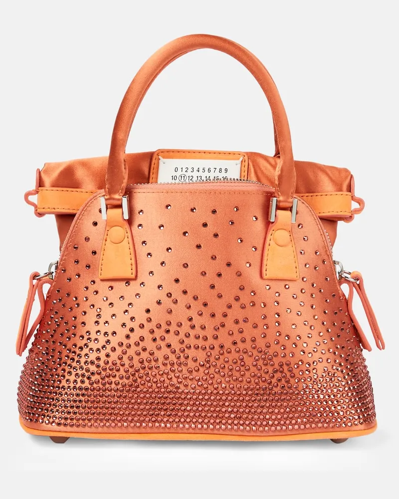 Maison Margiela Schultertasche 5AC Classique Micro aus Satin Rosa