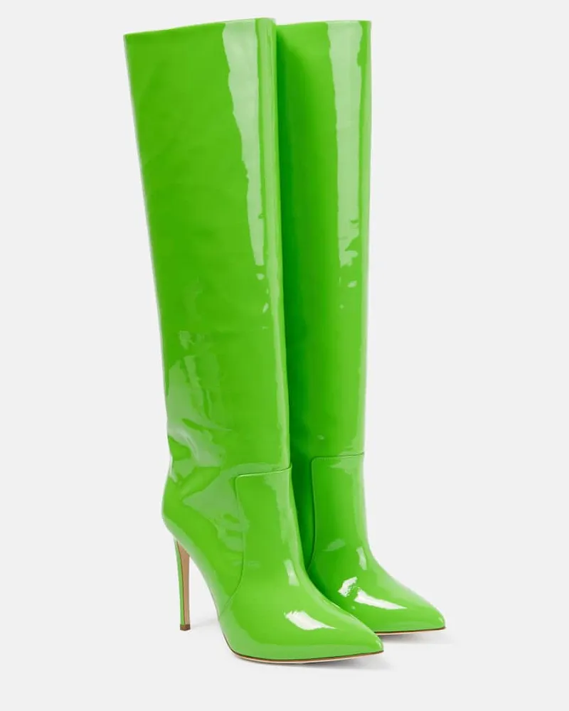 Paris Texas Stiefel aus Lackleder Grã¼n