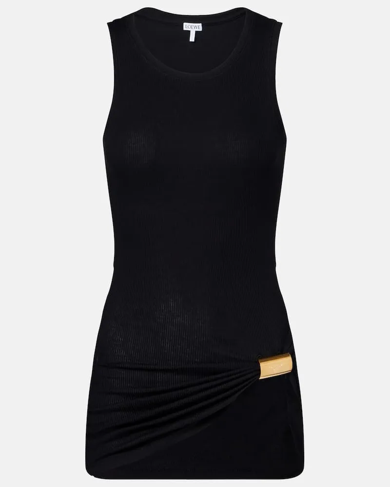 Loewe Top aus einem Baumwollgemisch Schwarz