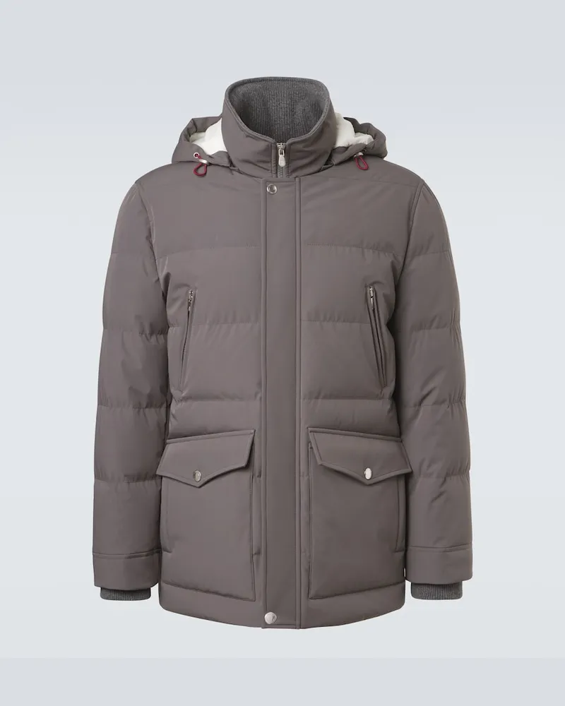 Brunello Cucinelli Daunenjacke Grau