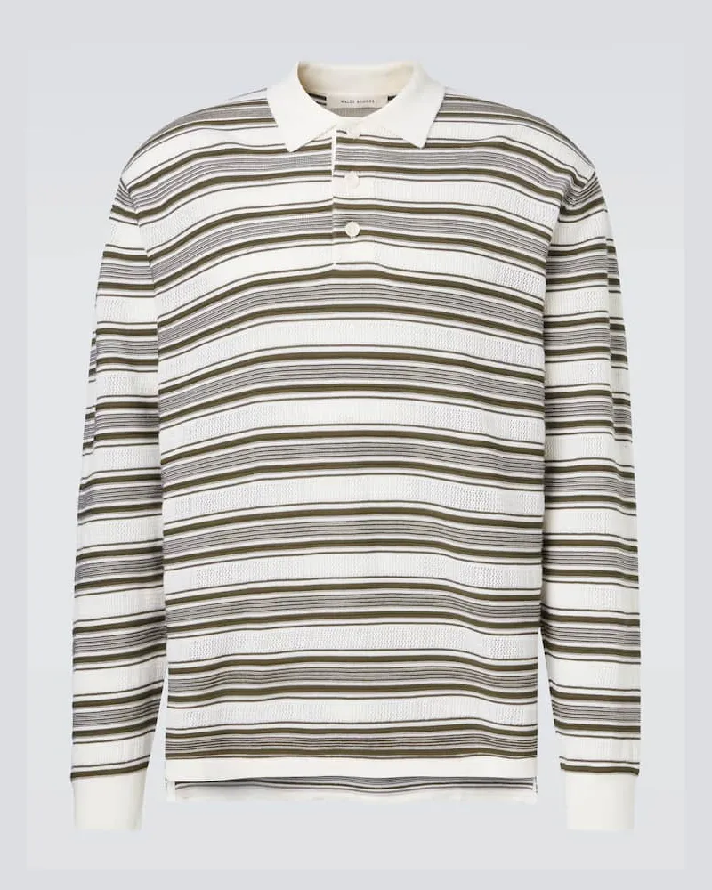 Wales Bonner Polopullover Samuel aus einem Wollgemisch Grün