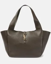 Saint Laurent Shopper Le 5 a 7 Bea aus Leder Grau