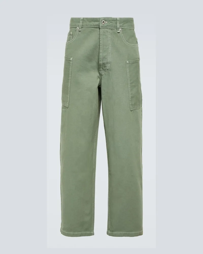Kenzo Low-Rise Wide-Leg Jeans Grün