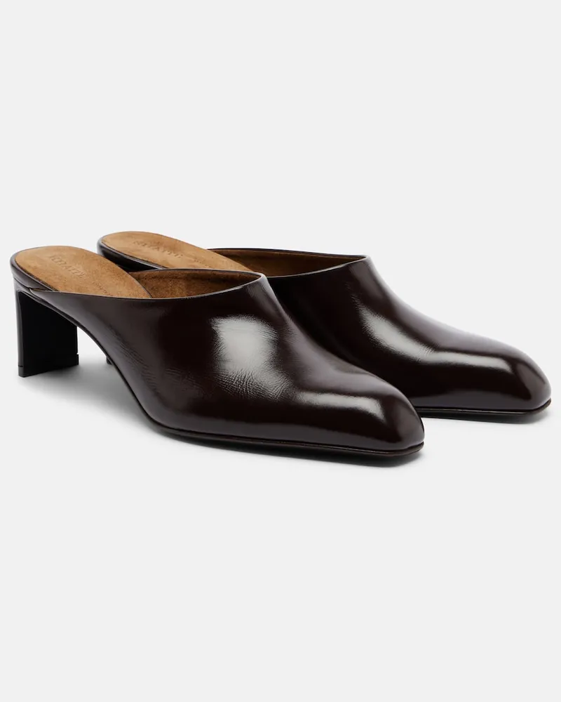 KHAITE Mules Colt aus Leder Braun