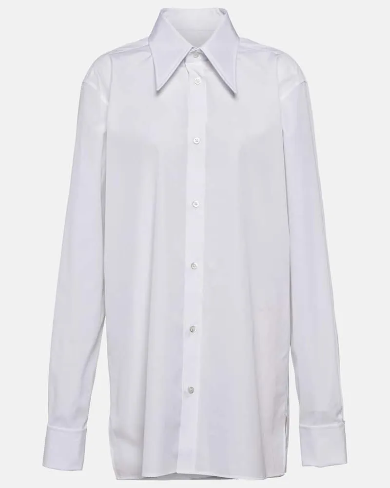 Maison Margiela Hemd aus Baumwollpopeline Weiß