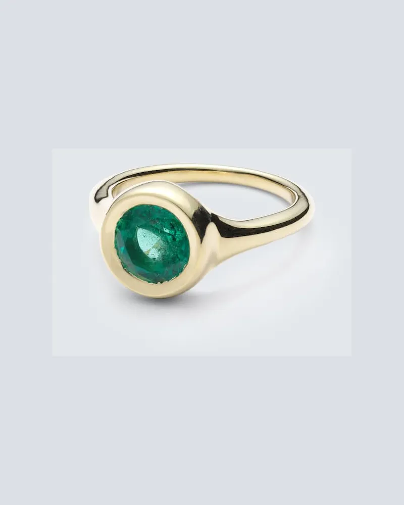 Octavia Elizabeth Ring Lenny aus 18kt Gelbgold mit Smaragd Gold