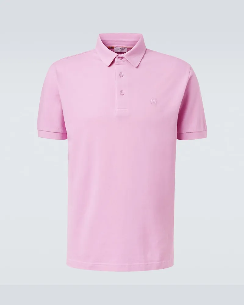 Etro Polohemd aus Baumwoll-Piqué Rosa