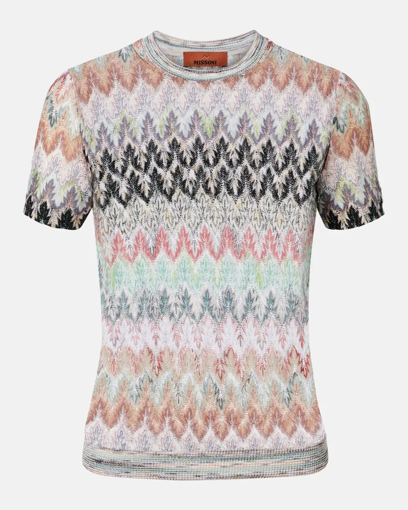 Missoni Top aus Häkelstrick Multicolor