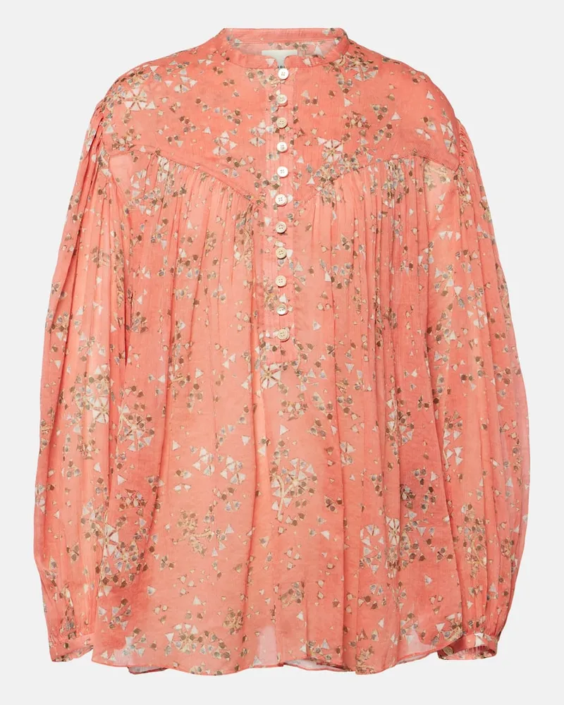 Isabel Marant Bluse Kiledia aus Baumwolle und Seide Rosa