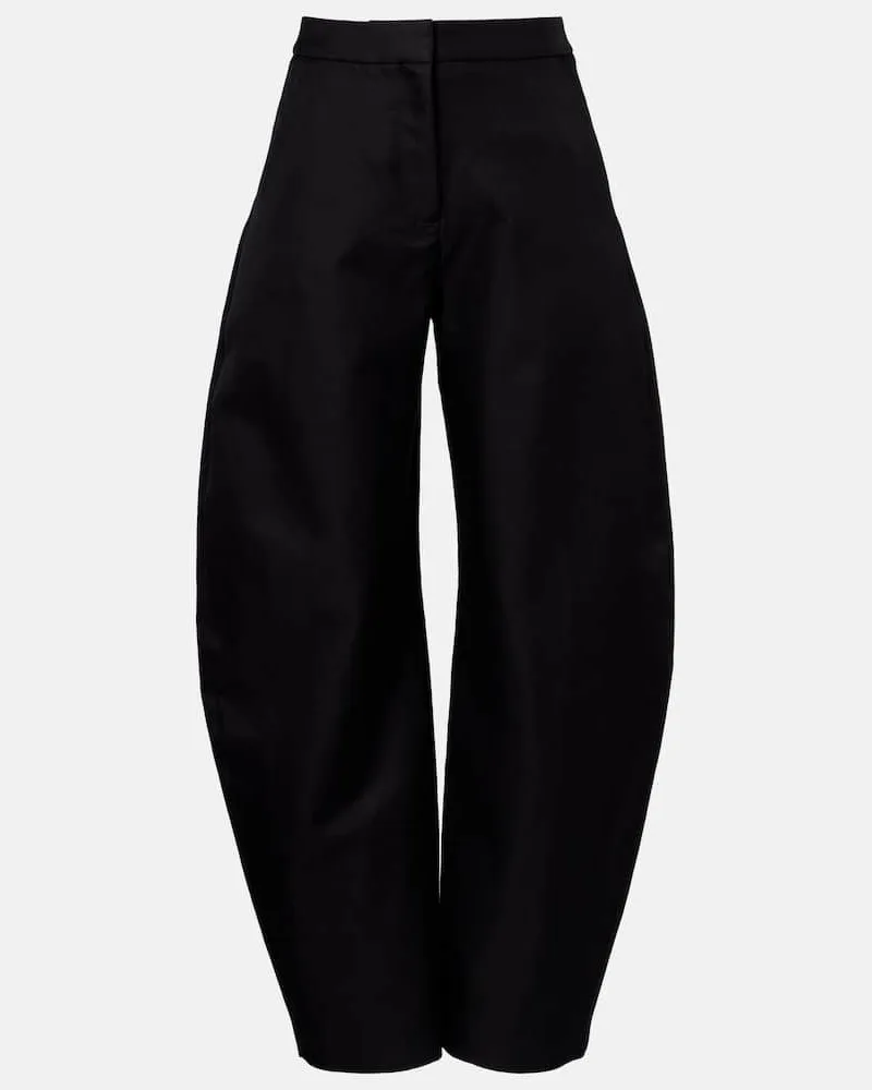 Alaïa Alaïa Barrel-Hose aus Wolle und Seide Schwarz